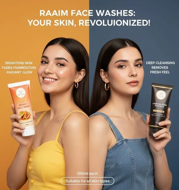 Raajim_Vitamin_C_Papaya_100_Ml_And_Charcoal_Scrub_100_Ml_|_Deep_Cleansing,_Brightening_And_Oil_Control_Combo_Face_Wash