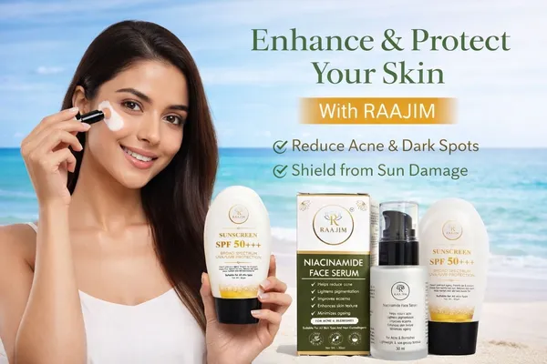 Raajim_Sunscreen_Spf_50_Pa+++_60_Gm_And_Niacinamide_Face_Serum_30_Ml