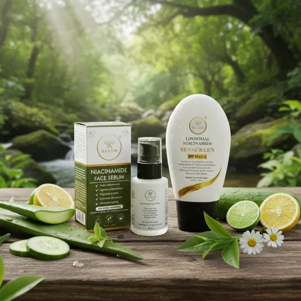 Raajim_Liposomal_Niacinamide_Sunscreen_Spf_50+++_60_Gm_And_Niacinamide_Face_Serum_30_Ml