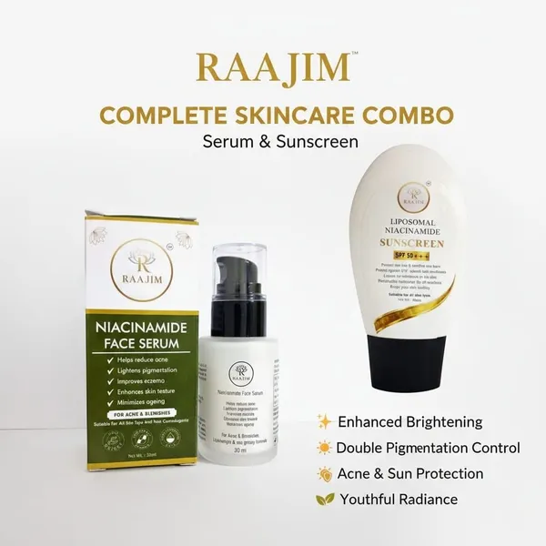 Raajim_Liposomal_Niacinamide_Sunscreen_Spf_50+++_60_Gm_And_Niacinamide_Face_Serum_30_Ml