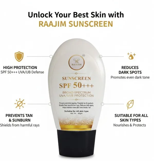 Raajim_Sunscreen_Spf_50_Pa+++_Broad_Spectrum_Uva_Uvb_Protection_60_Gm