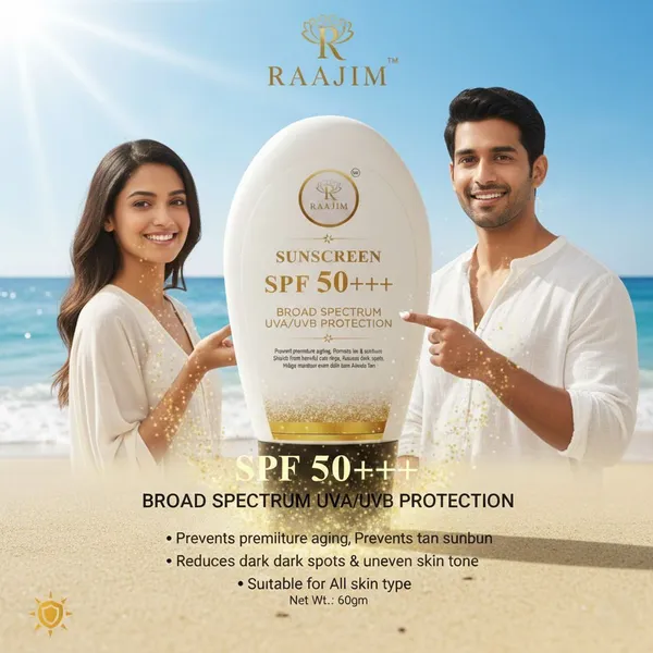 Raajim_Sunscreen_Spf_50_Pa+++_Broad_Spectrum_Uva_Uvb_Protection_60_Gm
