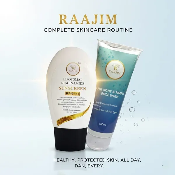Raajim_Anti_Acne_And_Pimple_Face_Wash_100_Ml_And_Sunscreen_Spf_Broad_Spectrum_Protection_60_Gm_|_Men_And_Women_All_Skin_Types_Face_Wash
