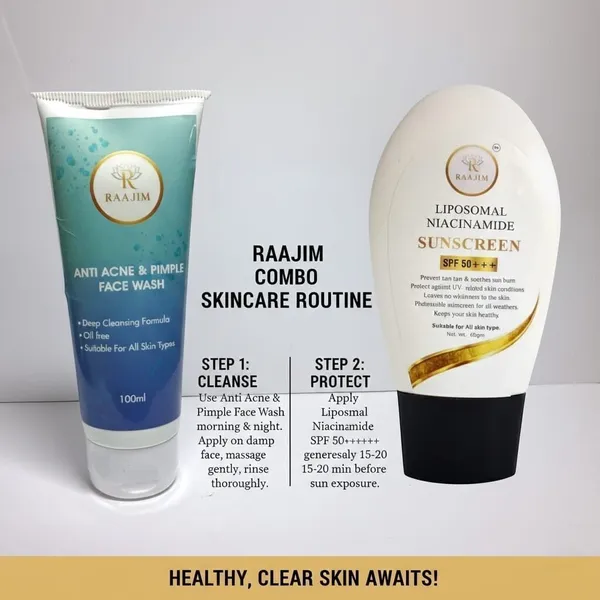 Raajim_Anti_Acne_And_Pimple_Face_Wash_100_Ml_And_Sunscreen_Spf_Broad_Spectrum_Protection_60_Gm_|_Men_And_Women_All_Skin_Types_Face_Wash