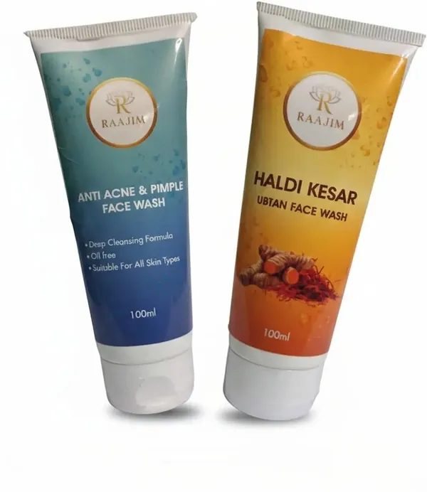 Raajim_Anti_Acne_And_Pimple_Face_Wash_100_Ml_And_Haldi_Kesar_Ubtan_100_Ml_Combo_|_Men_And_Women_All_Skin_Types_Face_Wash
