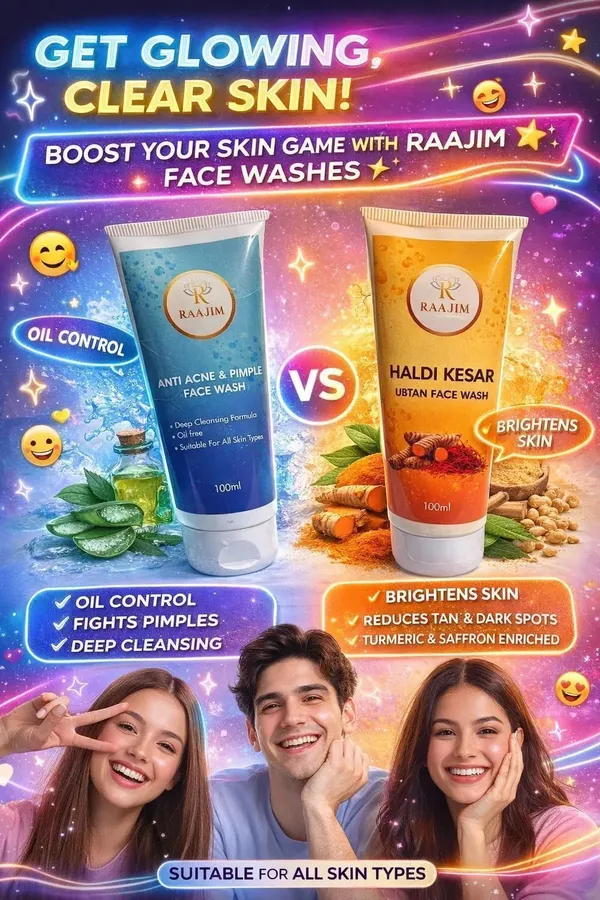 Raajim_Anti_Acne_And_Pimple_Face_Wash_100_Ml_And_Haldi_Kesar_Ubtan_100_Ml_Combo_|_Men_And_Women_All_Skin_Types_Face_Wash