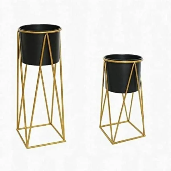 Black_And_Gold_Modern_Geometric_Metal_Plant_Stand_Set_Withplanters