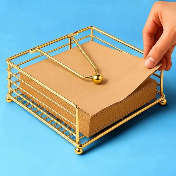 Gold_Wire_Napkin_Holder_With_Coaster