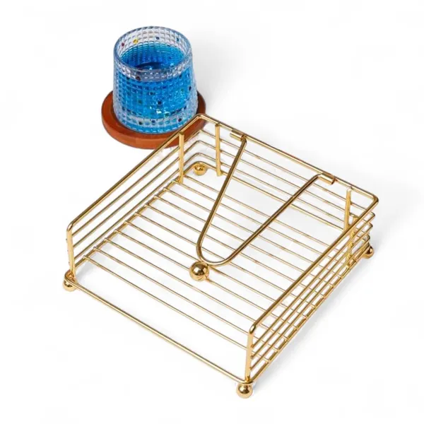 Gold_Wire_Napkin_Holder_With_Coaster