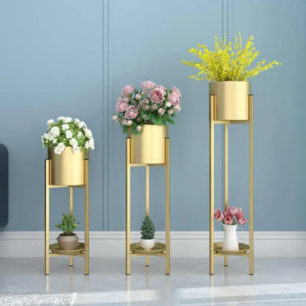 Gold_Metal_Plant_Stands_With_Planters_Multi_Height_Indoor_Planter_Set