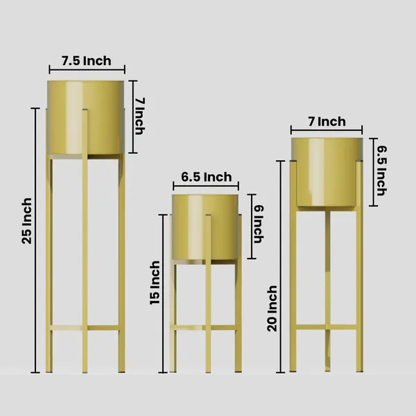 Gold_Metal_Plant_Stands_With_Cylindrical_Planters