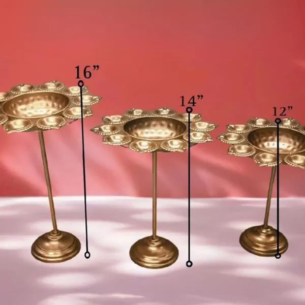 Gold_Decorative_Lotus_Metal_Diya_Stand_Set_Traditional_Pooja_Candle_Holders