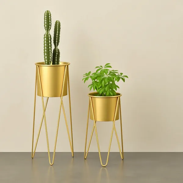 Gold_Set_Of_Toned_Metal_Plant_Stands_With_Hairpin_Legs