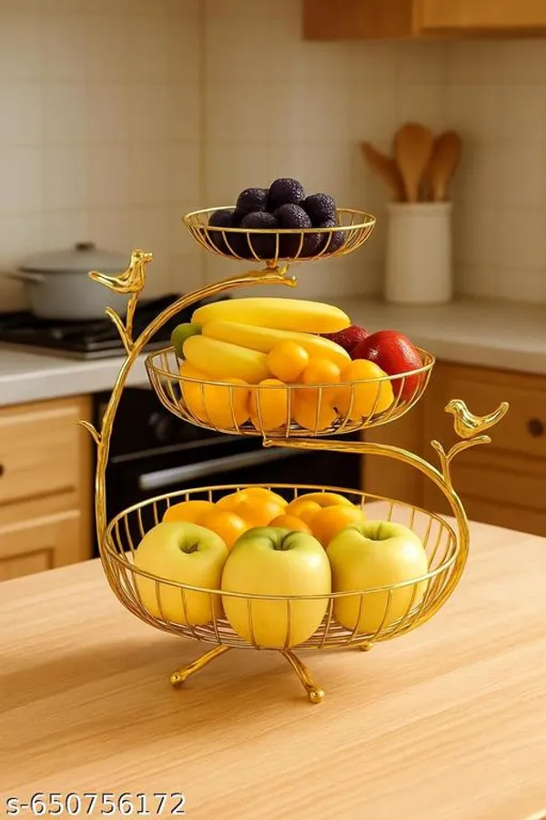 Gold_Tierbird_Design_Fruit_Basket_Stand