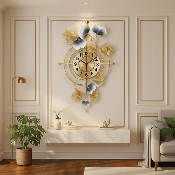 Gold_Luxuryginkgo_Leaf_Wall_Clockdecorative_Metal_Art_Timepiece