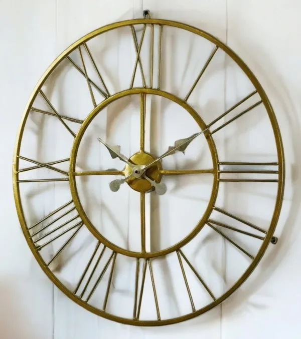 Black_Metal_Roman_Numeral_Wall_Clock_for_Living_Room,_Vintage_Round_Decorative_Wall_Clock,_Silent_Non-Ticking_Designer_Clock_for_Home,_Bedroom,_Hall_&_Office_Décor