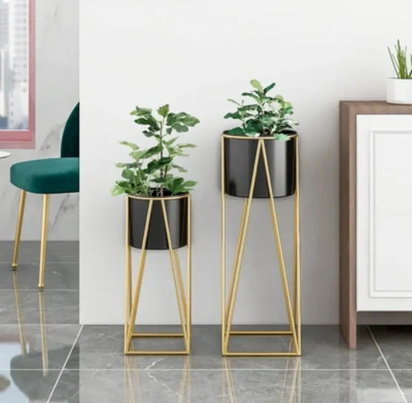 Black_And_Gold_Modern_Geometric_Metal_Plant_Stand_Set_Withplanters