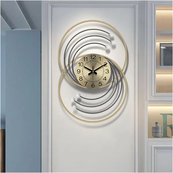Gold_And_Brown_Modern_Decorative_Wall_Clock_With_D_Metal_Rings_And_Wooden_Ball_Accents