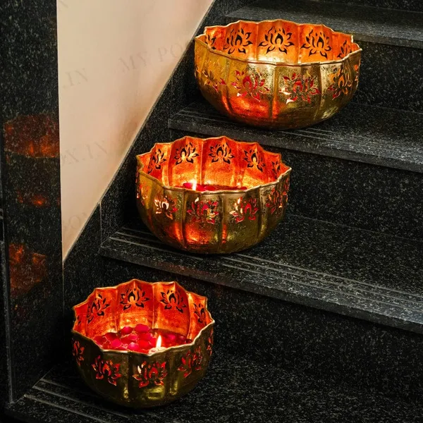 Gold_Handcraftedmetal_Lotus_Bowl_Decorative_Pooja_Thali_With_Cutwork_Design