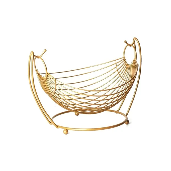 Gold_Wire_Fruit_Basket_Stand_With_Swinging_Design