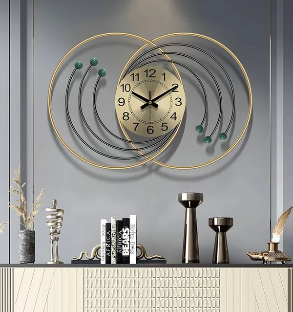 Gold_And_Brown_Modern_Decorative_Wall_Clock_With_D_Metal_Rings_And_Wooden_Ball_Accents