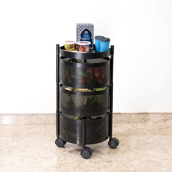 Gold_And_Teal_Tier_Rolling_Storage_Cart_With_Mesh_Baskets_And_Metal_Organizer_With_Wheels