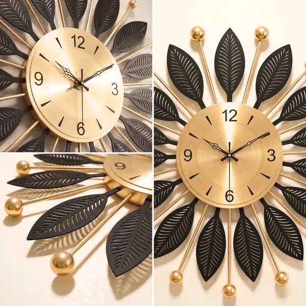 Luxury_Black_&_Gold_Metal_Leaf_Wall_Clock_–_Modern_Decorative_Silent_Wall_Clock_for_Living_Room_&_Bedroom