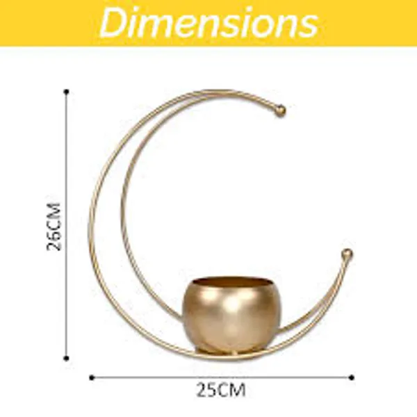 Gold_Crescent_Moon_Hanging_Planter_With_Metal_Stand