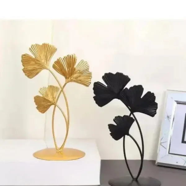 Gold_And_Black_Decorative_Ginkgo_Leaf_Metal_Sculpture_Showpiece