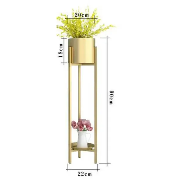 Gold_Moderntone_Metal_Plant_Stand_With_Two_Tiers