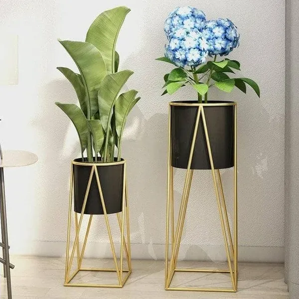 Black_And_Gold_Modern_Geometric_Metal_Plant_Stand_Set_Withplanters