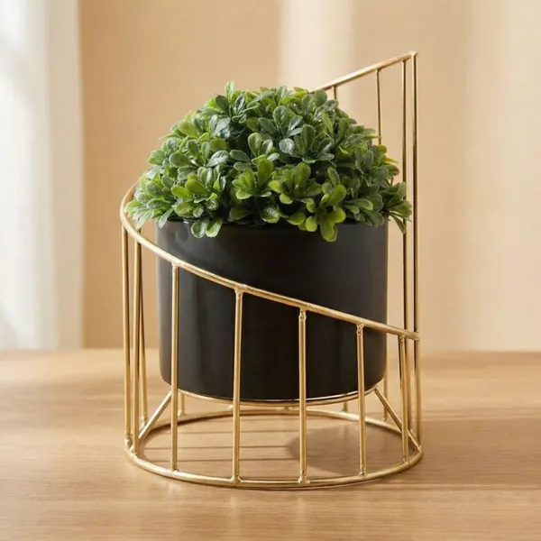 Gold_Modernmetal_Plant_Stand_Withplanter_Pot_Decorative_Indoor_Tabletop_Holder