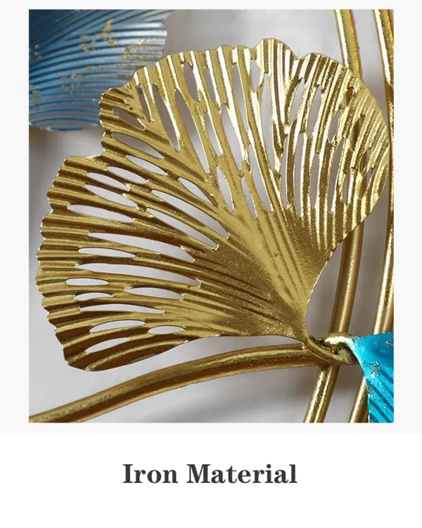 Blue_And_Gold_Hand_Painted_&_Ginkgo_Leaf_Metal_Wall_Art_Decor