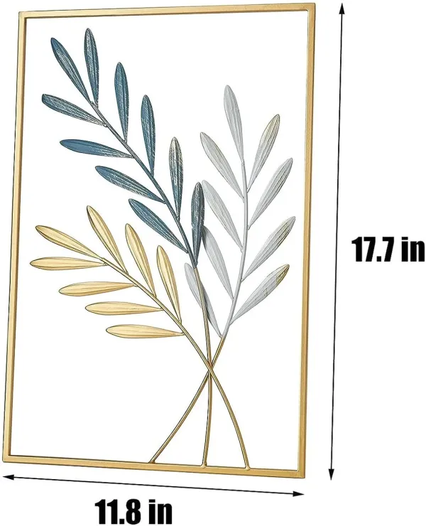 3-Piece_Metal_Wall_Art_Set_-_Botanical_Leaf_&_Floral_Design_with_Gold_Frame