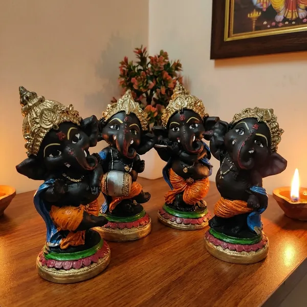 Black_Ganesha_Set_Of_4_Ideal_For_Gifting_And_Home_Decor_7_X_7_X_15_Cm
