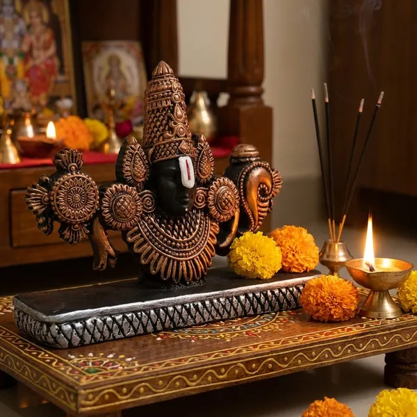 Golden_And_Brown_Tirupati_Balaji_Idol_Ideal_For_Gifting_And_Home_Decor_15_X_3_X_10_Cm