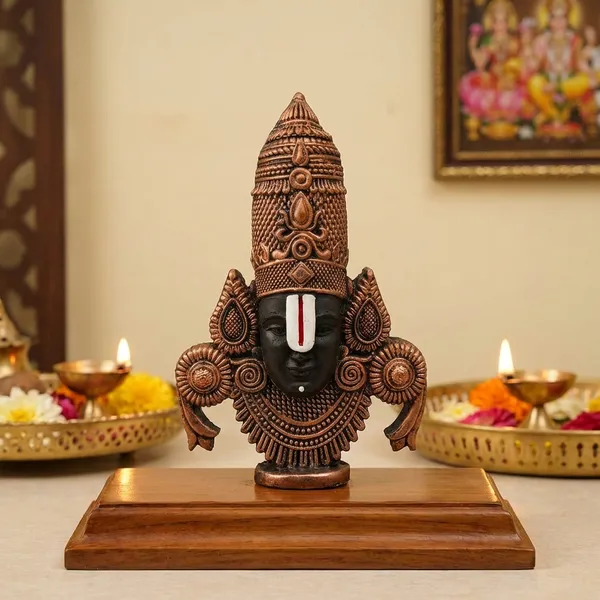 Golden_And_Brown_Tirupati_Balaji_Idol_Ideal_For_Gifting_And_Home_Decor_20_X_3_X_17_Cm
