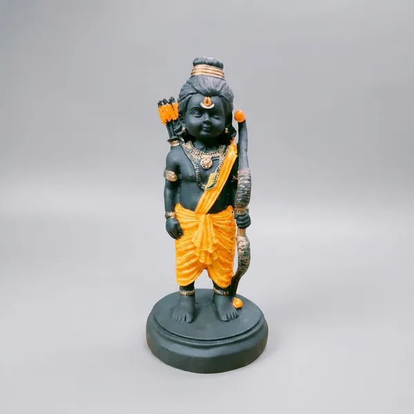 Orange_Black_Ram_Idol_Ideal_For_Gifting_And_Home_Decor_7.5_X_7.5_X_17_Cm