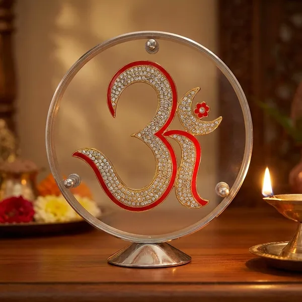 Golden_And_Red_Big_Om_Ideal_For_Gifting_And_Home_Decor_10_X_4_X_11_Cm