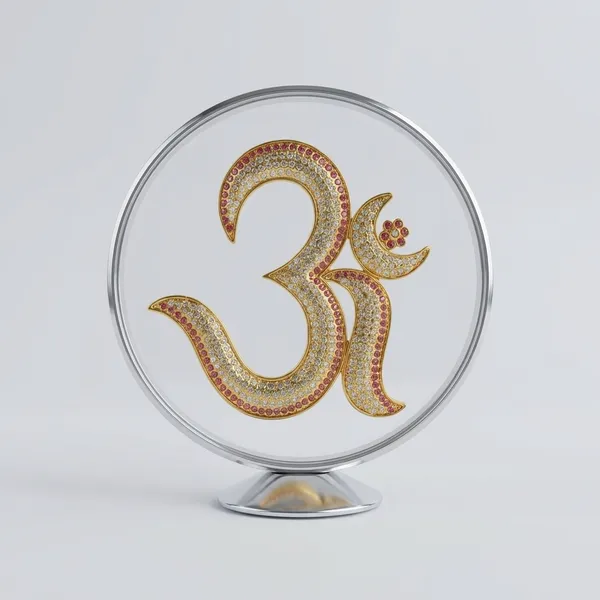 Golden_And_Orange_Big_Om_Ideal_For_Gifting_And_Home_Decor_10_X_4_X_11_Cm