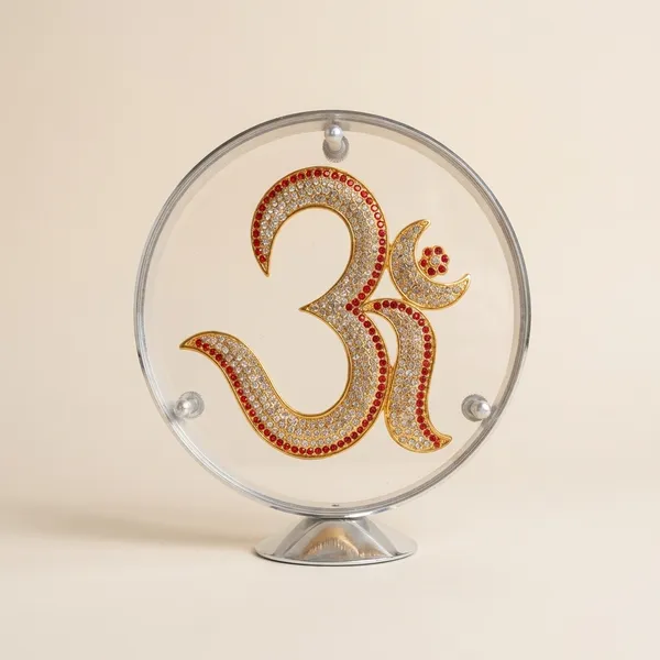 Golden_And_Red_Big_Om_Ideal_For_Gifting_And_Home_Decor_10_X_4_X_11_Cm