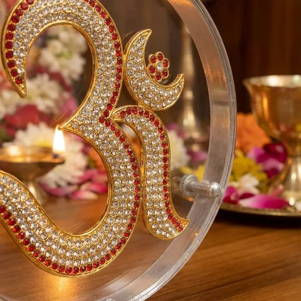 Golden_And_Red_Big_Om_Ideal_For_Gifting_And_Home_Decor_10_X_4_X_11_Cm