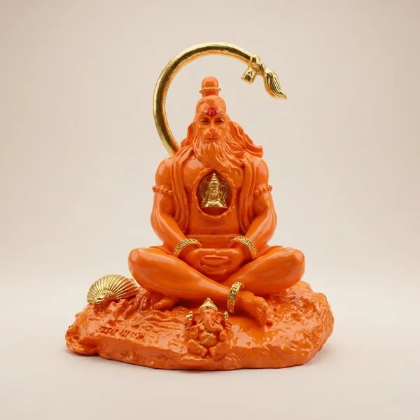Orange_Hanuman_Idol_Ideal_For_Gifting_And_Home_Decor_7_X_4_X_8_Cm