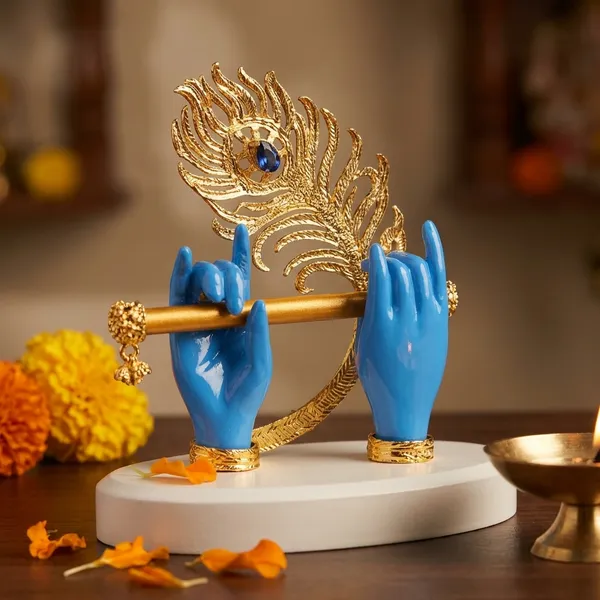 Blue_Krishna_Hand_Bansuri_Ideal_For_Gifting_And_Home_Decor_12_X_15.5_X_11_Cm