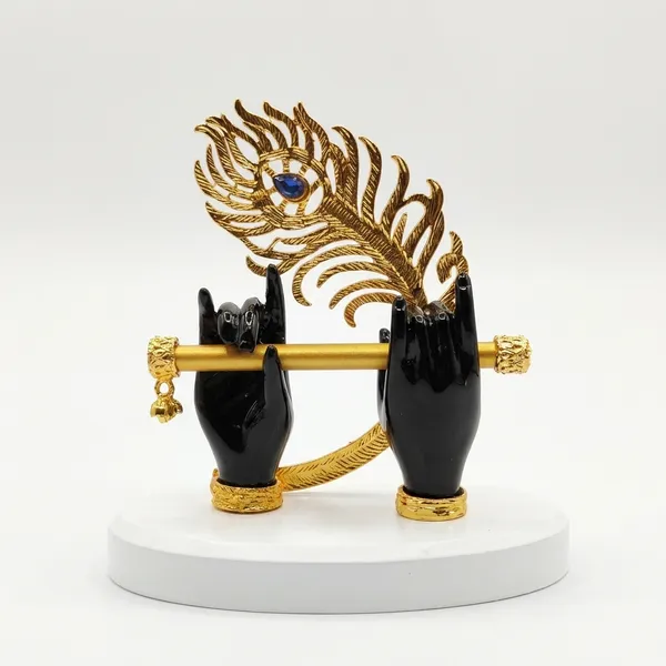 Black_Krishna_Hand_Bansuri_Ideal_For_Gifting_And_Home_Decor_12_X_15.5_X_11_Cm