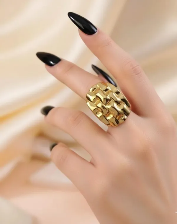 Gold_Plated_Basket_Weave_Ring_For_Women