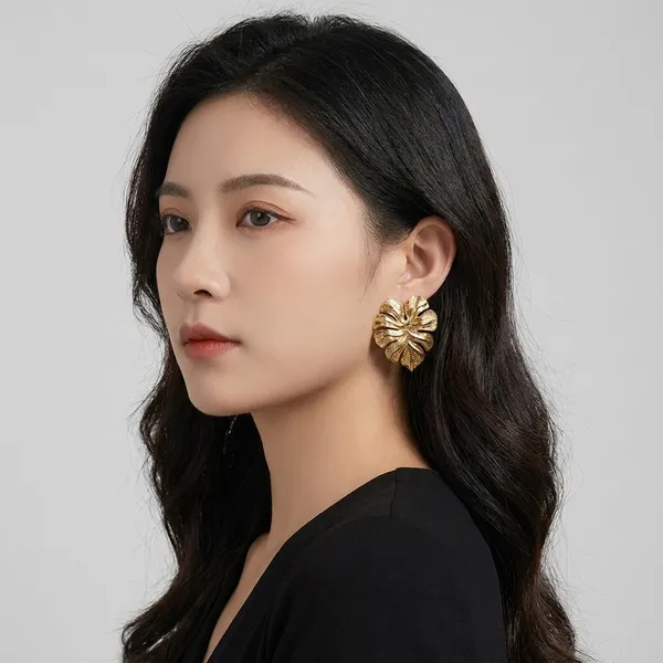 Golden_Monstera_Leaf_Statement_Earrings_For_Women