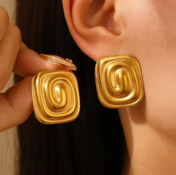 Gold_Toned_Geometric_Spiral_Statement_Earrings_For_Women