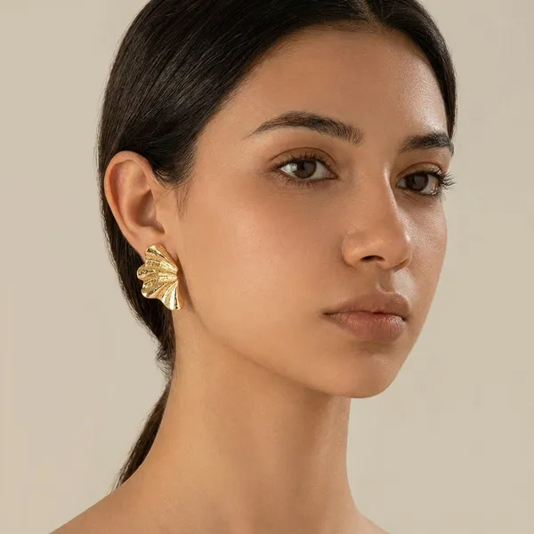 Gold_Toned_Fan_Shaped_Statement_Earrings_For_Women