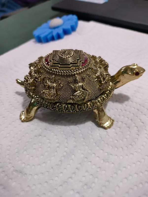 Brass_Ashtalakshmi/Ashta_Lakshmi_on_Tortoise_Meru_Shree_Yantra_